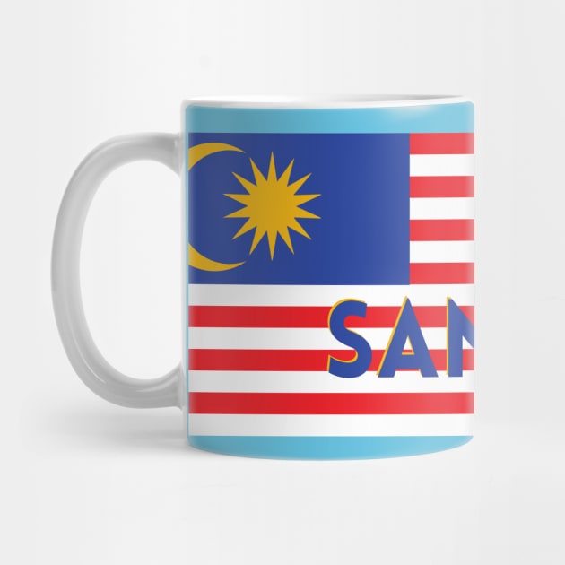 Sandakan City in Malaysian Flag by aybe7elf